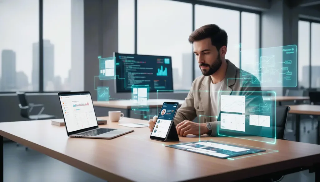 z8-learning-app-course, app development training, cross-platform mobile apps, React, Flutter, frontend & backend development, UX/UI design for apps, real-time databases and APIs, portfolio project development, practical coding skills, career-ready app developer training, build and launch apps