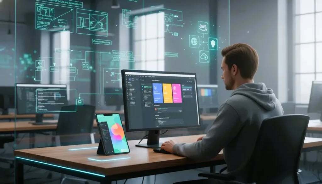 z8-learning-app-training, hands-on app development, React Native mobile apps, Flutter mobile development, Node.js backend integration, UI/UX design for applications, cloud hosting and CI/CD deployment, portfolio projects for developers, professional app training, real-time collaborative apps