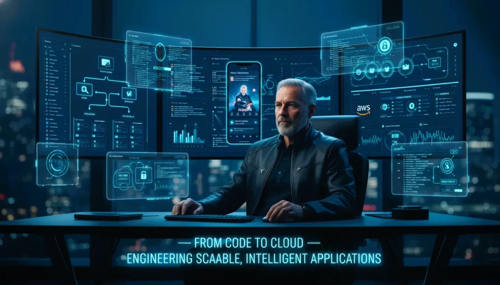 z8-learning-app-masterclass, advanced app development course, full-stack architecture training, MVC MVVM clean architecture, AI app integration with LLM, Flutter and React Native masterclass, Node.js backend architecture, CI/CD pipeline training, Docker and AWS deployment