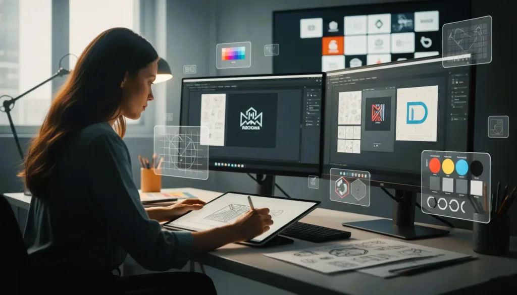 z8-learning-logo-design-course, logo-design-training, brand-identity-course, adobe-illustrator-course, vector-design-skills, typography-and-color-theory, brand-system-development, professional-logo-portfolio