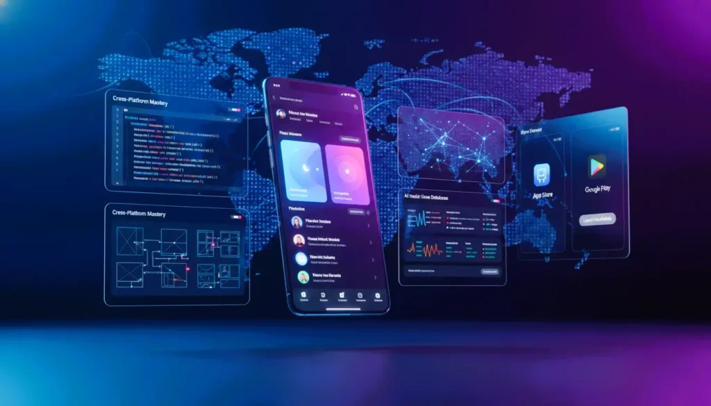 z8-learning-mobile-app-course, mobile app development training, Flutter course 2026, React Native certification, Android and iOS development, Firebase backend training, mobile UI/UX design course, cross-platform app development, AI mobile app integration, app store deployment training, mobile developer career program