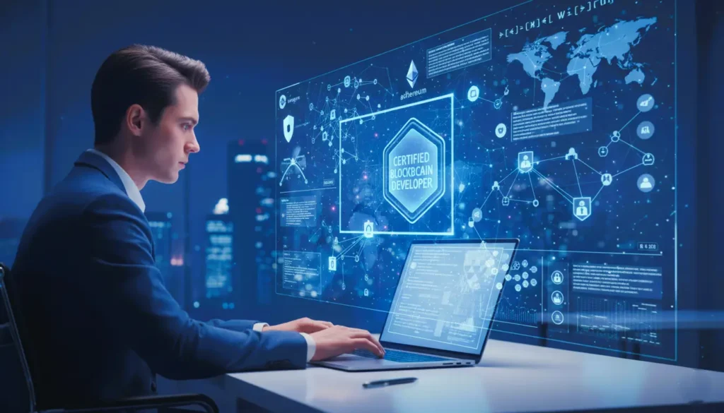 Certified blockchain developer, certified blockchain developer 2026, NFT blockchain developer certification, smart contract auditing professional, zero knowledge proof blockchain engineer, Web3 developer certification program