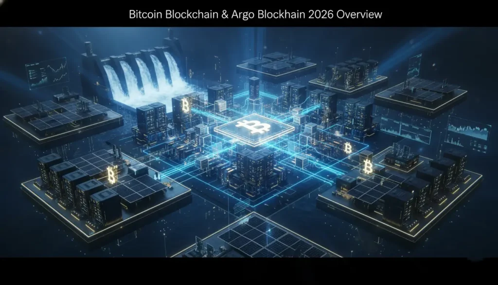 Bitcoin blockchain, Argo Blockchain, ARBK stock 2026, Layer 1 blockchain, Lightning Network, Renewable energy mining, Bitcoin hash rate 2026