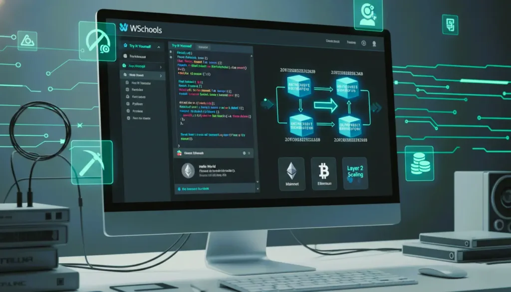 Blockchain Tutorial W3Schools, Learn Solidity 2026, Web3 Development Guide, Smart Contracts Tutorial, Layer 2 Scaling, Blockchain for Beginners, Ethereum & Bitcoin Guide