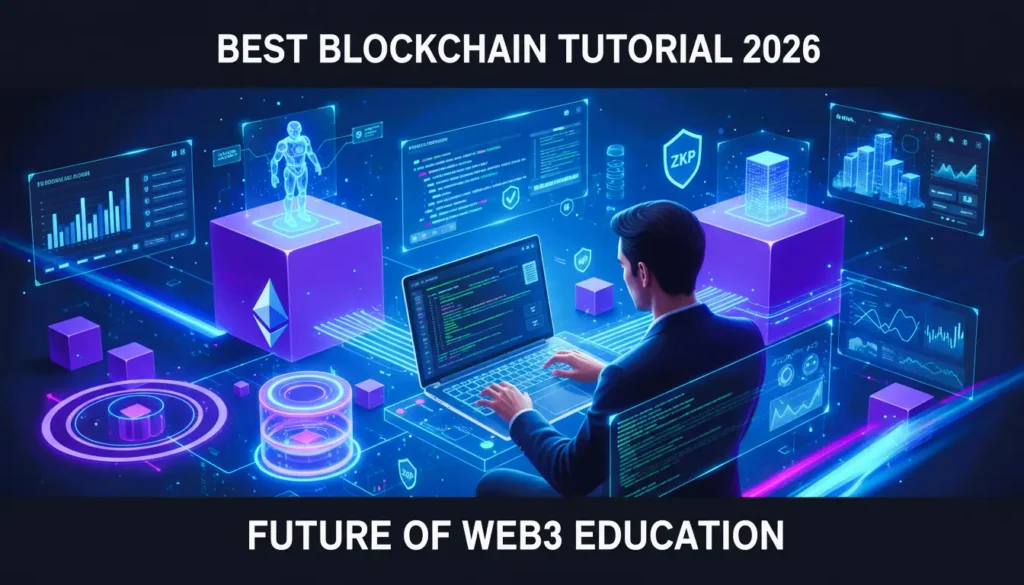 Best Blockchain Tutorial, Blockchain Tutorial 2026, Web3 Development Guide, Solidity and Rust Tutorial, Layer 2 Rollups, Zero-Knowledge Proofs (ZKP), AI Smart Contract Auditing, Enterprise Blockchain Learning